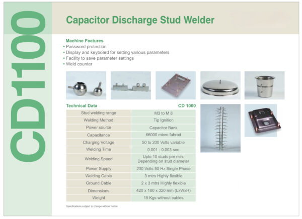 CD STUD WELDING MACHINE CD1100 - Image 3